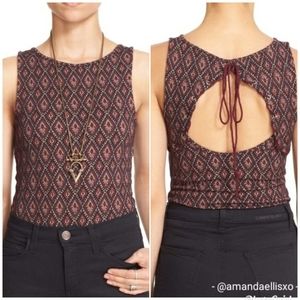 Free People Bright Side Diamond Pattern Top